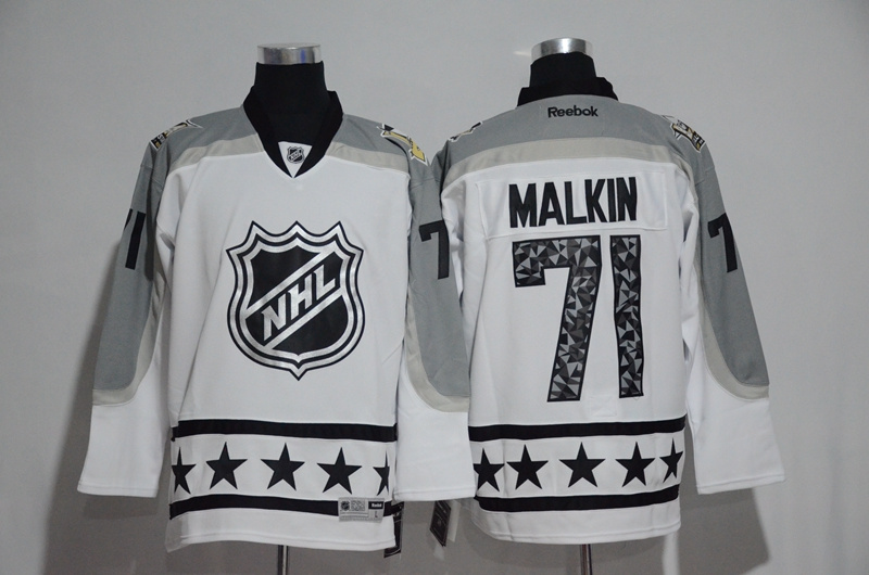 2017 NHL Pittsburgh Penguins #71 Malkin white All Star jerseys